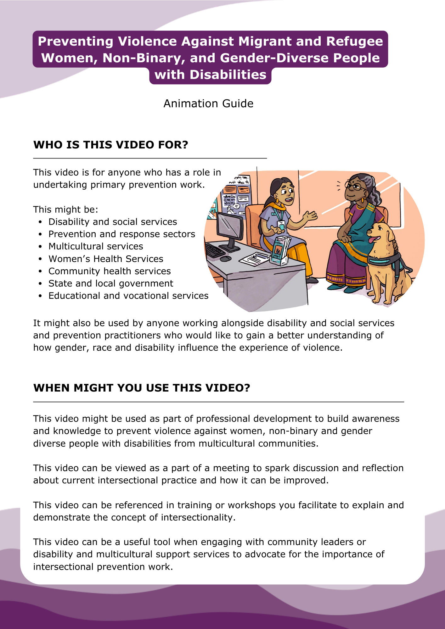 Cover of guide document